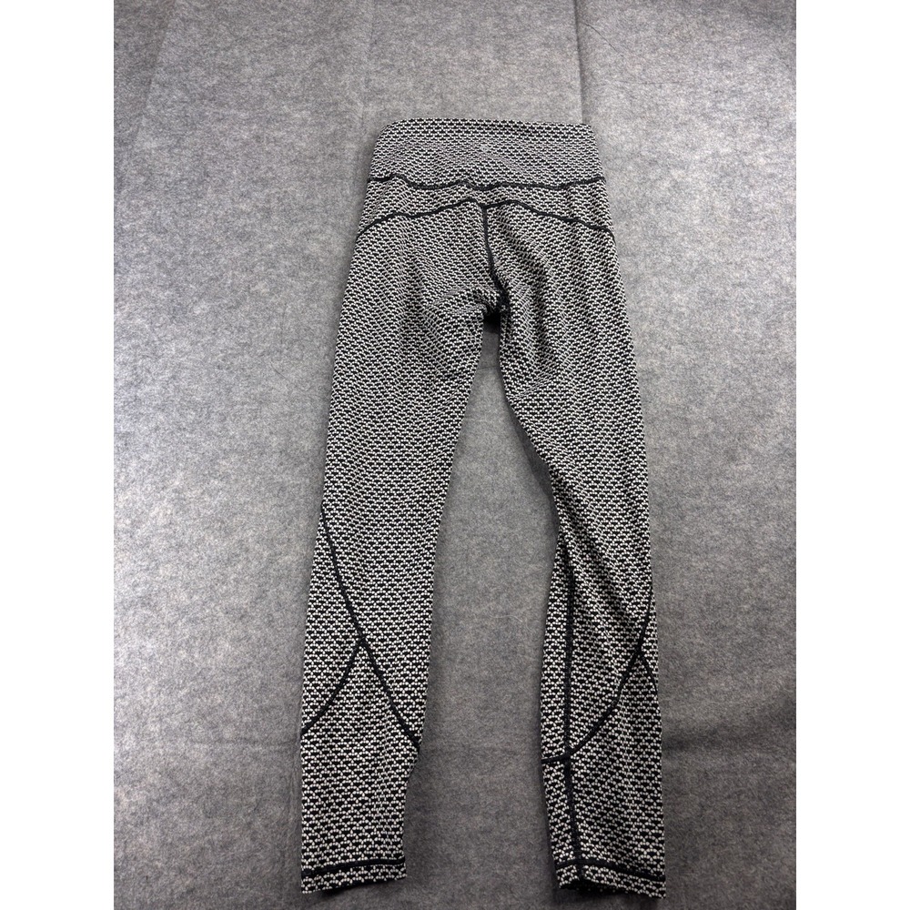 Lululemon‎ In Movement 7/8 Tight Leggings Everlux Monochromic Black W5BBQS Sz 6
